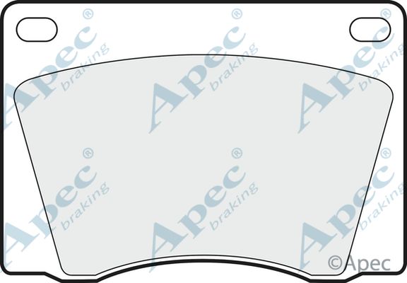 APEC BRAKING Комплект тормозных колодок, дисковый тормоз PAD522